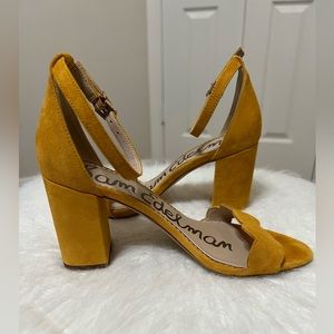 Sam Edelman yellow suede size 7.5m women’s heel